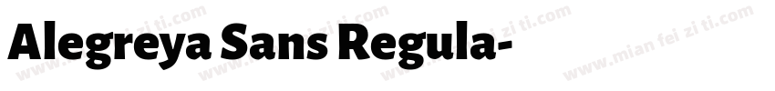 Alegreya Sans Regula字体转换